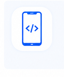 Mobile phone code icon