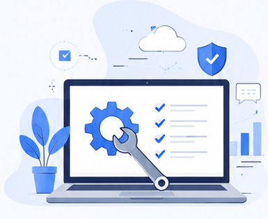 Software maintenance and support illustration